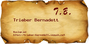 Trieber Bernadett névjegykártya